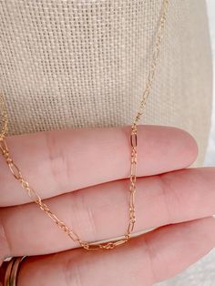 The PERFECT gold-filled layer. 14k gold fill material. Hangs at 16” - no extender. Water and tarnish resistant. Gold Filled, Chain Necklace, Gold Necklace, Chain, Water, Gold