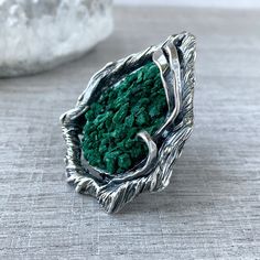 Big ring silver teardrop malachite ring adjustable sterling silver raw stone ring green gemstone malachite crystal ring made in Armenia 【FULL DETAILS】 ► Gemstone: natural malachite ► RING SIZE: choose Us adjustable size ► RING WEIGHT: 40.5 gr ► Length: 54 mm ► Width: 40 mm ◦* ◦* ◦* ◦* ◦* ◦* ◦* ◦* ◦* ◦* ◦* ◦* ⦿ Attention: The color of the stones may differ due to a difference between monitors Please keep in mind that any jewelry is made to order. No two items can be the same, as they are handmade Unique May Birthstone Open Ring Jewelry, Unique May Birthstone Open Ring, Bohemian Sterling Silver Jewelry With Raw Stone, Unique Teardrop Stone-set Jewelry, Unique Teardrop Shaped Jewelry With Stone Setting, Unique Teardrop Stone Setting Jewelry, Unique Open Ring With Raw Stone, Unique Emerald Ring Jewelry, Unique Open Ring Emerald Jewelry