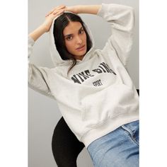 Gray cotton (100% Cotton). Sweatshirt. Long sleeves. Crewneck. Pull on. 25.5" from shoulder to hemline. Imported. Rent The Runway, Closet Designs, Anine Bing, Grey Cotton, Bike Shorts, Off Duty, Black Print, Long Sleeves, Crew Neck