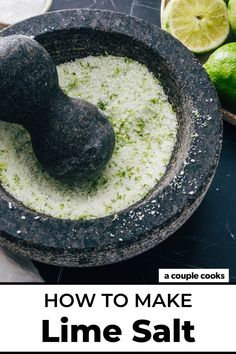 how to make lime salt in a mortar bowl