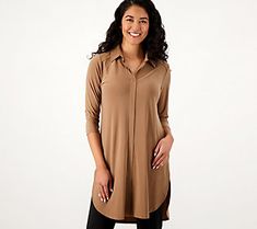 Get one fabulous outfit in one swing with this swanky tunic and pants set. The tunic sways with style and the pull-on pants are deliciously comfy. From Women with Control®. Fall Day Out Tunic, Relaxed Fit Tunic For Fall Daywear, Relaxed Fit Fall Tunic For Daywear, Chic Tunic For Spring Loungewear, Casual Fall Loungewear Tunic, Casual Fall Daywear Tunic, Casual Fall Tunic For Loungewear, Casual Fall Tunic For Daywear, Chic Fall Tunic For Workwear