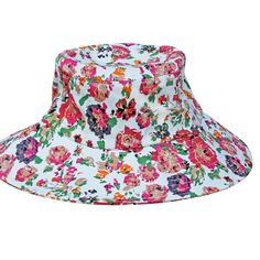 "Gardeners love a stylish, comfortable sun hat. This cotton sun hat has a 3 1/2\" brim, and is fully lined.  Size adjusts by means of a tie on the inside of the hat, so one size fits all.  Made with cotton twill fabric, with a touch of lycra for comfort. 97% Cotton, 3% Spandex. Hand wash cold water. Air dry. One size fits all! This hat blocks more than 95% of UVA & UVB rays." Spring Multicolor Sun Hat With Flat Brim, Multicolor Summer Hat For Garden Party, Country Style Spring Hat With Upf 50+, Country Style Hats With Upf 50+ For Spring, One Size Fits Most Bucket Hat For Country Events, Country Style Bucket Hat, One Size Fits Most, Multicolor Curved Brim Bucket Hat For Spring, Multicolor Flat Brim Bucket Hat For Spring, Country Style Bucket Hat One Size