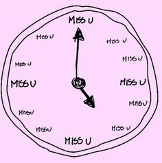 a drawing of a clock showing the time in different parts of the hour and minute