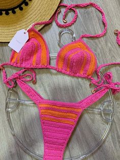 Pink Handmade Crochet Bikini – Sunset and Swim Crochet Bikinis, Dd Swimwear, Fabric Crochet, Handmade Bikinis, Boho Swimwear, Suit Swimsuit, Swimwear Tankini, Lace Dress Long, Long Sleeve Lace Dress