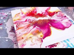 a painting is being made with acrylic paint