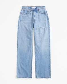 Women's Curve Love High Rise Loose Jean | Women's Bottoms | Abercrombie.com Best Boyfriend Jeans, Random Stuff To Buy, Wishlist Clothes, Curve Jeans, Women's Bottoms, Easy Trendy Outfits, Loose Jeans, Simple Trendy Outfits, Best Jeans