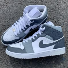 Gray Air Jordan 1 Custom Shoes Sneakers-shecustomize Air Jordan 1 Grey, Jordan 1 Grey, Customised Shoes, Nike Shoes Girls, Basket Style, Trendy Shoes Sneakers, Nike Fashion Shoes, Jordan Shoes Girls, Preppy Shoes