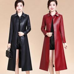 Fashion Womens Faux Leather Long Trench Coats Color: Black,Red,Purple Material: Faux Leather Asian Size: M L XL XXL 3XL 4XL Note: 2-3cm errors in measurements M: Length 118cm,Shoulder 38cm,Bust 86cm L: Length 118cm,Shoulder 39cm,Bust 90cm XL: Length 119cm,Shoulder 40cm,Bust 94cm XXL: Length 119cm,Shoulder 41cm,Bust 98cm 3XL: Length 120cm,Shoulder 42cm,Bust 102cm 4XL: Length 120cm,Shoulder 43cm,Bust 106cm Payment Method:  Please pay for it with Paypal Shipping: I ship it to US with Standard Speed Trendy Long Faux Leather Coat, Long Sleeve Faux Leather Outerwear With Button Closure, Faux Leather Long-sleeved Outerwear With Buttons, Collared Faux Leather Winter Outerwear, Faux Leather Outerwear With Button Closure, Solid Faux Leather Outerwear With Button Closure, Winter Faux Leather Long Coat, Fall Faux Leather Outerwear In Solid Color, Fall Faux Leather Outerwear