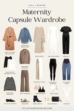 Get ready for a stylish pregnancy with our essential maternity capsule wardrobe for 2024! Our guide includes pregnancy outfits for all seasons: fall, summer, spring, and winter. Find the best maternity outfits for every time of year and achieve the perfect minimal maternity style. Bump friendly outfits Maternity Minimalist Wardrobe, Winter Maternity Wardrobe, Winter Maternity Capsule, Cool Mom Capsule Wardrobe, March Maternity Outfits, Fall Maternity Capsule Wardrobe, Pregnant Capsule Wardrobe, Winter Maternity Capsule Wardrobe, Maternity Capsule Wardrobe Spring Summer