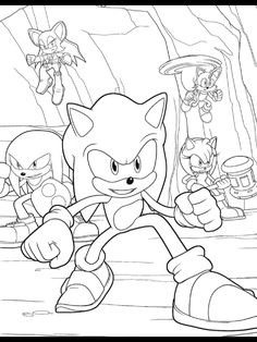 sonic the hedge coloring pages for kids