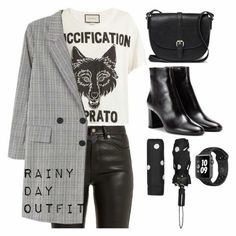 Rainy Concert Outfit, Sophisticated Edgy Style, Funky Business Casual, Rainy Day Outfit For Work Office, Rainy Day Outfit Casual, Rainy Day Outfit Aesthetic, Rainy Day Outfit For Work, Outfit Black, Edgy Style