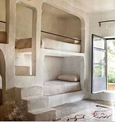 Bunk beds  #BunkBed #KidsFurniture #SpaceSavingFurniture #BedroomDesign #SmallSpaceLiving #KidsRoomDecor #BunkBedIdeas #CompactLiving #BedroomFurniture #TwinBeds #SharedBedroom #FamilyFurniture #LoftBed #BunkBedStyles #BedroomOrganization Mud House, Mediterranean Interior, Bathrooms Ideas, Luxury Bathrooms, Bedroom Photos, Bunk Room, Paros, Bathroom Wall Decor