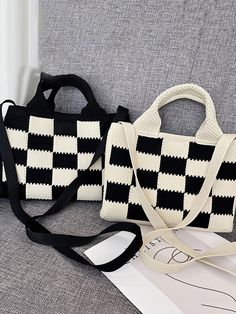 Sku CY-!127873 Material Woven , Polyester Feature Checkerboard Occasion Casual , Leisure Fashion Seasons Spring , Summer , Autumn , Winter Type Crossbody Bags , Woven Handbag Color BLACK WHITE,BEIGE BLACK Size One_size Please consult the size chart we provide for this item's measurements to help you decide which size to buy.Please note: There may be 1-3cm differ due to manual measurement.CMINCH Strap Length Width High One_size 104 25 17.5 Black Square Satchel With Mobile Phone Bag, Black Square Bag For Mobile Phone, Black Square Mobile Phone Bag, Trendy Black Square Bag, Casual Black Satchel With Mobile Phone Bag, Black Square Satchel For School, Casual Black Square Bag, Casual Black Rectangular Satchel, Trendy Black Square Satchel