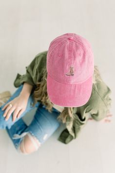 Pictured: Hot Pink Hat (1st Picture), Cactus Hat (2nd Picture). Looking for the kids version? Find it here: https://jnhdesignatx.etsy.com/listing/1767633391/ We use Adams brand caps that are made from high-quality 100% lightweight, breathable cotton; these are pigment-dyed and have a worn-in/lived in look to them similar to Comfort Colors! They are a perfect, everyday staple for all your outfits. On the back, there is a tuck-away leather back strap with antiqued brass buckle and grommet to size Pink Casual Dad Hat With Curved Brim, Casual Pink Cotton Baseball Cap, Pink Casual Baseball Cap, Casual Pink Flat Brim Baseball Cap, Pink Flat Bill Casual Hat, Casual Pink Cap Hat, Casual Flat Brim Pink Hats, Pink Casual Flat Bill Hat, Casual Pink Flat Bill Hat