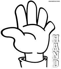 a black and white drawing of a hand with the word hands on it's side