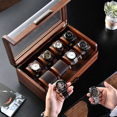 Organizing Accessories, Essential Oil Storage Box, Personalized Watch, Wooden Watch Box, Engraved Watch, Mens Watch Box, Watch Display Case, Essential Oil Storage, Watch Engraving