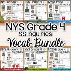 the new yorks grade 4 s'inquiies vocal bundle with text and pictures