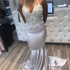 Swarovski Diamond Dress That Sparks The Night Silver Evening Gown, Silver Evening Gowns, Diamond Dress, Selling On Poshmark, Luxury Items, Evening Gown, Evening Gowns, Prom Dresses, Prom