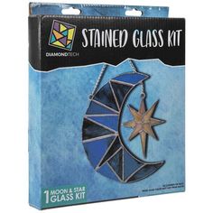 the stained glass kit includes a star and moon