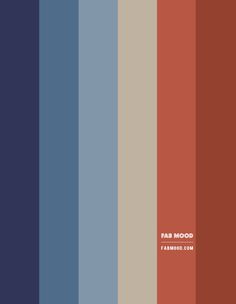 the color scheme for fab mood is shown in red, blue and grey tones