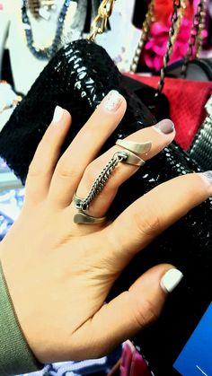 "♦ A double ring with chain full of chic, made of silver-plated brass, Designed by punk style. The rings are a free size and they can tune in to any finger, Adjustable ring. size ring: 0.78\"(2.cm) ( you can open the ring to free size) long chain: 1.37\" (3.5cm) ♦ This piece of jewelry is perfect as a gift for yourself, for a friend, every day and evening. If you're interested in sending a gift to a third party, just write your message to the recipient and I will do so with joy. ♦ The jewel will Edgy Adjustable Silver Rings, Edgy Silver Metal Rings, Punk Stainless Steel Jewelry With Metal Ring, Trendy Silver Alloy Midi Rings, Punk Style Stainless Steel Metal Ring Jewelry, Trendy Metal Midi Rings For Party, Edgy Silver Alloy Jewelry, Silver Punk Style Metal Ring, Adjustable Metal Midi Rings For Party