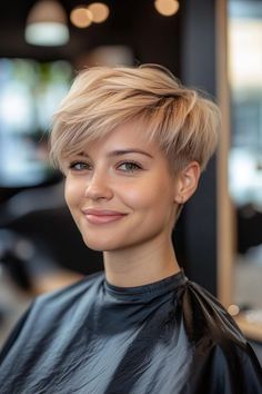 Short Blonde Hair Back View, Salirasa Haircut, Dark Blonde Pixie Haircut, Dark Blonde Pixie, Short Blonde Hair Pixie, Blond Pixie Cut, Pixie Blonde Hair, Short Pixie Bob Hairstyles, Pixie Undercut Hairstyles