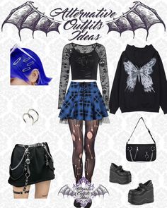 Spooky Outfits, Outfits Alt, Witchy Clothes, Pastel Outfits, Emo Dark, Egirl Style, Outfits Pastel, W Shoes, Witchy Goth