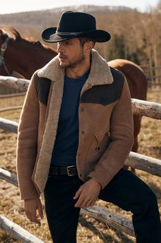 click to expand Rugged Sheepskin Outerwear, Western Winter Outerwear For Ranch, Classic Fall Outerwear For Rodeo, Rugged Sheepskin Long Sleeve Outerwear, Rugged Sheepskin Outerwear With Long Sleeves, Winter Outerwear With Pockets For Rodeo, Western Style Winter Outerwear For Rodeo, Western Winter Outerwear For Rodeo, Winter Rodeo Outerwear With Pockets