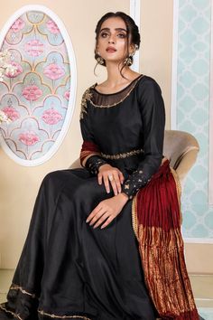 Arya | Pakistani Designer Outfit | Sarosh Salman Pakistani Gowns, Tilla Embroidery, Designer Outfit, Velvet Dress Designs, Crystals Beads, Pakistani Dress, Floor Length Gown, Pakistani Dress Design, Pakistani Designers