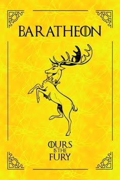 the cover to baratheon's ourss and fury