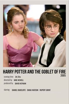 the poster for harry potter and the goblet of fire, starring in 2009