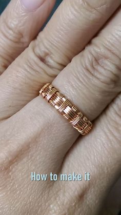 a woman's hand with a gold ring on her finger and the words how to make it