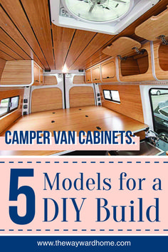 Camper Van Cabinets: 5 Models for a DIY Build Diy Van Storage Ideas, Van Cabinets, Diy Camper Van, Best Campervan, Cabinet Build, Cabinet Options, Plug N Play, Camper Van Conversion