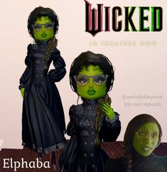 ik ive already made her but i just saw wicked and I HAD TO DO IT AGAIN OMG THAT MOVIE WAS GOODDDDD  #dresstoimpress #dressupgame #trending  #fyp #roblox #slay #character #wicked #elphaba #musical #movie #witch #green #goodmovie Wicked Elphaba Outfit, Dti Casting Auction, Elphaba Dress To Impress, Dti Theme Witch, Dti Fav Singer, Wicked Dress To Impress, Labyrinth Keepers Dti Outfits, Elphaba Musical, Animatronics Dti