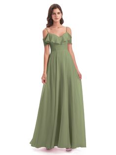 Olive_Green Bridesmaid Dresses For Teens, Olive Green Bridesmaid Dresses, Bridesmaid Dresses Chiffon, Bridesmaid Dresses Long, Simple Bridesmaid Dresses, Bridesmaid Dress Colors, Green Bridesmaid Dresses, Long Bridesmaid Dress, Long Bridesmaid Dresses