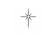 a black and white image of a star on a white background with the word,