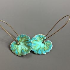 "Small Patina Leaf Earrings - Gorgeous Verdigris Leaves with Long Antiqued Brass Earwires. The fourth picture shows the back. It is not patina'd. Leaves are slightly 20mm (.75\") in diameter Earrings measure 1.75\" from top of earwire to bottom of leaf This is a stock photo. Patina varies slightly. Larger version of these earrings: https://www.etsy.com/listing/646432235/leaf-earrings-patina-jewelry-leaf?ref=shop_home_active_1&frs=1 Be sure to check out my Verdigris Collection for similar ite Nature-inspired Green Jewelry With Ear Wire, Nature-inspired Green Jewelry With Matching Earrings, Blue Leaf-shaped Jewelry For Gift, Blue Leaf-shaped Jewelry Gift, Artistic Turquoise Jewelry With Matching Earrings, Bohemian Leaf-shaped Jewelry With Ear Wire, Nickel-free Green Leaf-shaped Jewelry, Bohemian Green Leaf-shaped Jewelry, Handmade Green Leaf-shaped Earrings