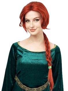 PRICES MAY VARY. REAL DESIGN OF WIG AS SAME AS THE ANIMATED CHARACTER PRINCESS FIONA: All Style of Our Fiery Red Wig is Designed by Our Professional Cosplayer & Designer. We have designed the princess fiona wig according to the animated movie wig for cosplay. The Wig is made of top quality imported Heat Resistant Synthetic Fiber, very soft and comfortable when you wear it. A TRUE REALISTIC WIG: We manufacture all ALLAURA Wigs using MatteSilk Fiber so your synthetic wig is naturally softer, with better hair coverage and more realistic than other costume wigs you’ve seen today. We photograph our own models in-house, so you get to see how true-to-life our natural looking wigs fit. ADJUSTABLE WIG CAP FITS ALL SIZE HEADS: Thanks to our comfortable StretchNet, elastic wig hair net, this wig fits Black Bob With Bangs, Wig With 2 Ponytails, Straight Black Bob, Shrek Cosplay, Fiona Cosplay, Egyptian Hair, Realistic Wig, 2 Ponytails, Cosplay For Halloween