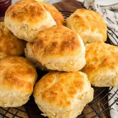 several biscuits on a wire cooling rack