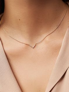 Ana Luisa Jewelry Necklaces Pendant Necklaces V-Necklace Vida Sterling Silver | Gemstone Jewelry Jewelry Necklace Simple, Fancy Jewelry Necklace, Pretty Jewelry Necklaces, Gold Fashion Necklace, Classy Jewelry, Fancy Jewellery, Minimal Jewelry, Fancy Jewelry, Hand Jewelry