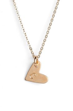 Nashelle 14k-Gold Fill Initial Mini Heart Pendant Necklace | Nordstrom Minimalist Heart Charm Jewelry For Anniversary, Minimalist Heart Charm Jewelry For Anniversary Gift, Heart Charm Initial Necklace With Heart Pendant, Everyday Initial Heart Pendant Necklace For Mother's Day, 14k Gold Charm Necklace With Heart And Initial Pendant, Everyday Heart Charm Initial Necklace, Everyday Heart Initial Pendant Necklace For Mother's Day, Simple Heart Charm Jewelry For Mother's Day, Gold Initial Necklace With Heart Charm For Everyday