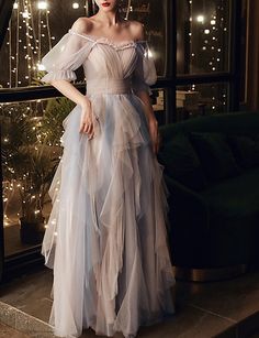 Chiffon Evening Dress With Ruffles For Banquet, Chiffon Ruffled Evening Dress For Banquet, Ruffled Chiffon Evening Dress For Banquet, Tulle Evening Dress With Ruffles For Banquet, Ruffled Ball Gown For Prom Season Banquet, Ruffled Gown For Prom Season Banquet, Ruffled Ball Gown For Banquet Or Prom Season, Ruffled Ball Gown For Banquet And Prom Season, Ruffled Ball Gown For Banquet During Prom Season