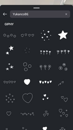 an iphone screen showing the icons for different types of tattoos and piercings on it