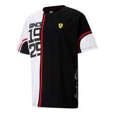 PUMA Scuderia Ferrari Statement Graphic T-shirt 'Black' 599809-11 Puma Tshirt, Scuderia Ferrari, Dope Outfits, Black Shirt, Ferrari, Graphic T Shirt, Graphic Tshirt, Black And White, T Shirt