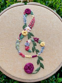 the embroidery is made to look like flowers