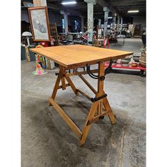 a workbench in the middle of a workshop