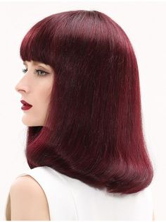 Red Bob Hairstyles, Shape Haircut, Assymetrical Hair, Red Bob Hair, Thick Bangs, Cute Bob Hairstyles, Red Bob