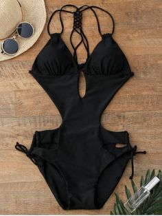 Trendy Swimsuits, Swimsuits Outfits, Cut Out One Piece, Black Swimwear, Swimsuits High Waisted, One Piece Swimwear