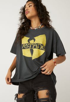 Featured on our premier Wu-Tang Clan style, the acronym stands for “Cash Rules Everything Around Me,” and its slightly baggy fit. Cash Rules Everything Around Me, Wu Tang Clan, Wu Tang, Early 90s, Staten Island, Sporty Chic, Tour Shirt, Baggy Fits, Winter Wear