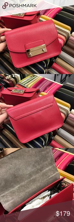 New Furla red mini Julia bag New Furla red mini Julia bag Furla Bags Crossbody Bags Furla Bags, Crossbody Bags, Designer Handbags, Handbags, Fashion Design, Fashion Trends, Red, Women Shopping, Fashion Tips